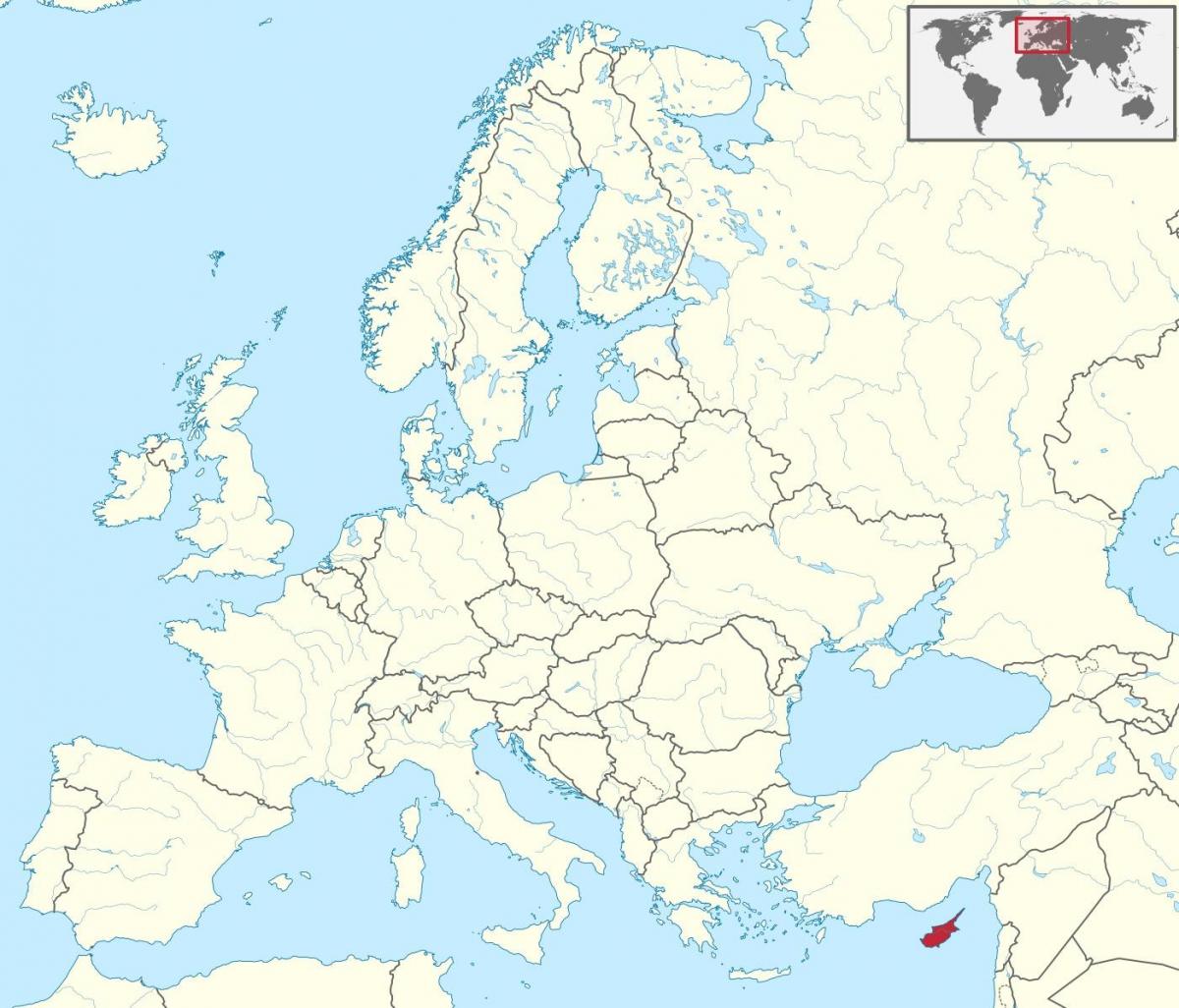 Кипар на мапи света
