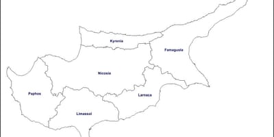 Карта Кипра контура