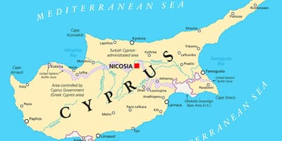 Главни град Кипра мапи