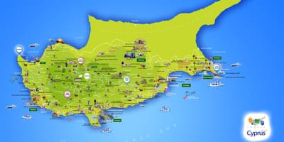 Карта Лара Беацх Кипар
