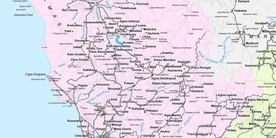Карта улица пафос на Кипру