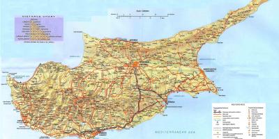 Плаже Кипра на мапи